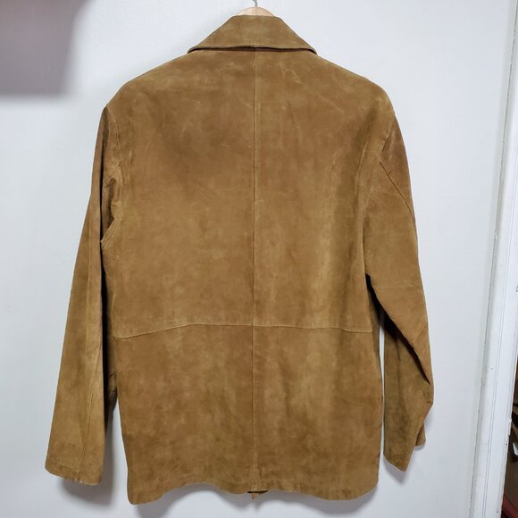 BRITCHES Vintage Suede Leather Jacket Coat Oversized Blazer Brown Men's Medium - Picture 8 of 14